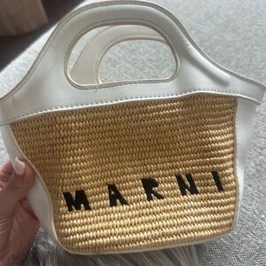 Marni raffia micro bag